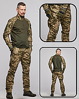 Чоловічі тактичні військові штани піксель з затяжками під колінами штурмові піксель штани ріп стоп WAS