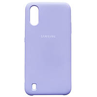 Чехол Silicone Case Samsung Galaxy A01 Elegant Purple AG, код: 8109052