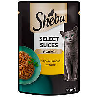 Вологий корм Sheba Selection in Sauce для кішок з домашньою птицею в соусі, 85 г