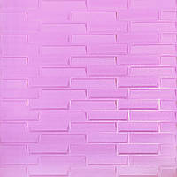 Самоклеящаяся 3D панель Sticker Wall SW-00001349 Пурпурная кладка 700х770х4мм EM, код: 7942651