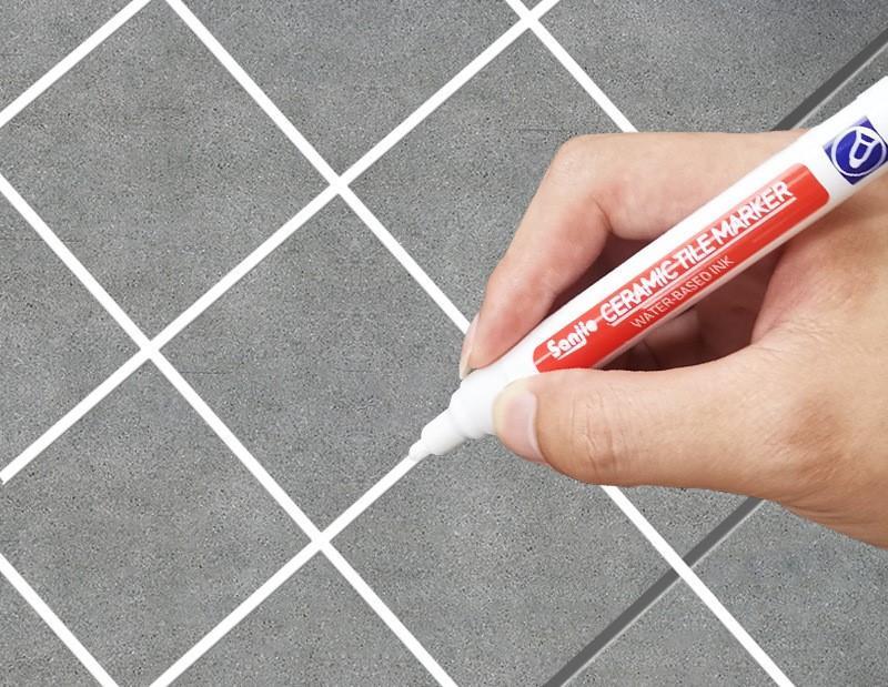 Маркер для швів плитки, олівець для відбілювання та затирання кахельних швів Білий, фото 1