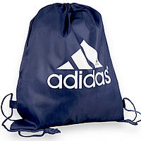 Рюкзак-мішок на шнурках, 31х42см, темно-синій, тканина поліестер, для взуття, речей чи м'яча