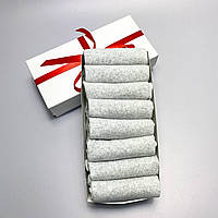 Набір шкарпеток жіночих коротких сірих літніх легких базових однотонних 36-40 8 пар у подарунковій коробці BG