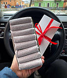 Набір шкарпеток жіночих коротких сірих літніх легких базових однотонних 36-40 8 пар у подарунковій коробці BG, фото 3