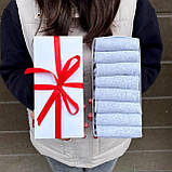 Набір шкарпеток жіночих коротких сірих літніх легких базових однотонних 36-40 8 пар у подарунковій коробці BG, фото 10