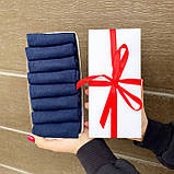 Комплект шкарпеток жіночих коротких літніх базових однотонних синіх практичних на 8 пар 36-40 в подарунок Br BAR, фото 8