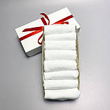 Комплект шкарпеток чоловічих коротких білих легких стильних однотонних 41-45 8 шт. на подарунок парню BG, фото 2