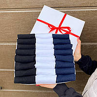 Комплект шкарпеток чоловічих коротких літніх легких, практичних однотонних 41-45 24 пари на подарунок парню BG