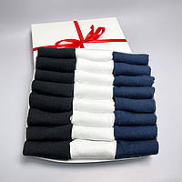 Комплект шкарпеток жіночих коротких різнобарвних літніх однотонних базових 36-40 24 пари на подарунок для жінок BG