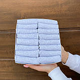 Комплект шкарпеток чоловічих коротких літніх сірих базових міцних 41-45 16 пар у подарунковому пакованні BG, фото 6