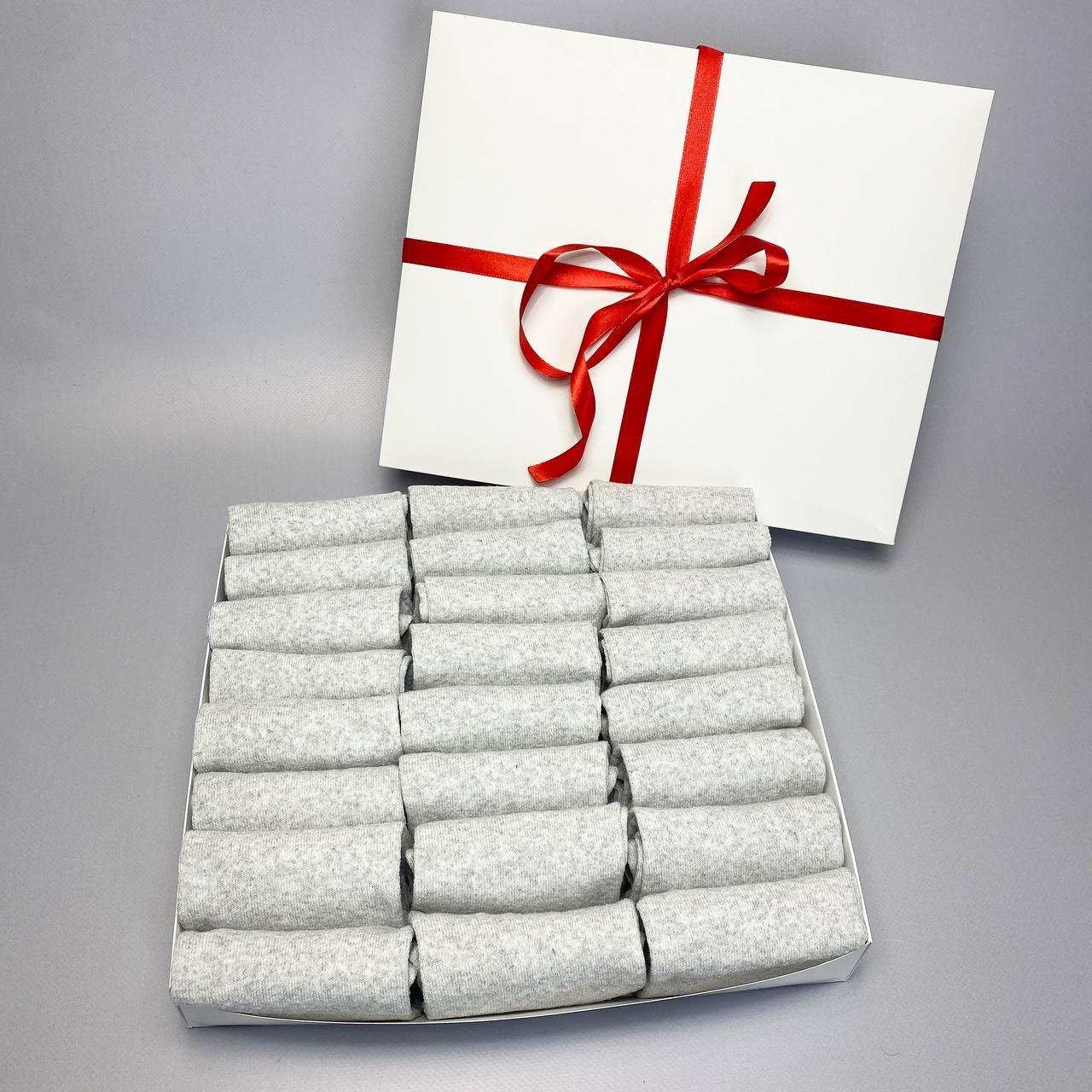 Комплект шкарпеток жіночих коротких літніх однотонних якісних 36-40 24 шт. у подарунковому пакованні BG, фото 1