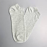 Бокс шкарпеток чоловічих коротких літніх сірих базових однотонних міцних 41-45 24 пари в подарунковій коробці BG, фото 6