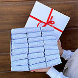 Бокс шкарпеток чоловічих коротких літніх сірих базових однотонних міцних 41-45 24 пари в подарунковій коробці BG, фото 7