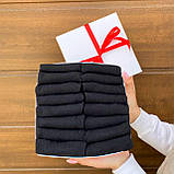 Бокс чоловічих коротких коротких чорних однотонних якісних 41-45 16 пар для хлопця на подарунок BG, фото 6