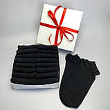 Бокс шкарпеток жіночих укорочених літніх чорних однотонних 36-40 16 шт. у подарунковому пакованні для жінок BG, фото 6