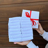 Набір шкарпеток жіночих коротких літніх білих базових 36-40 16 шт. у подарунковому пакованні для дівчат BG