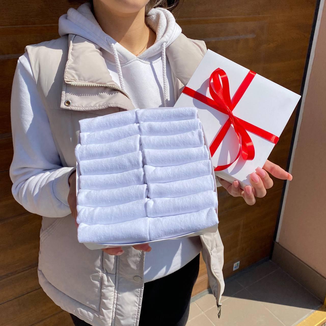 Комплект шкарпеток чоловічих коротких білих однотонних повсякденних 41-45 16 пар для чоловіків на подарунок BG, фото 1