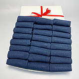 Прикольний набір шкарпеток жіночих коротких літніх синіх базових трикотажних 36-40 24 пари на подарунок BG, фото 3