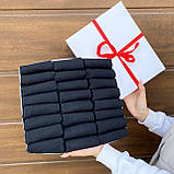 Великий комплект шкарпеток жіночих коротких літніх чорних базових 36-40 24 пари в подарунковому пакованні BG, фото 8