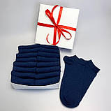 Прикольний комплект шкарпеток жіночих коротких синіх якісних 36-40 16 пар на подарунок жінці BG, фото 2
