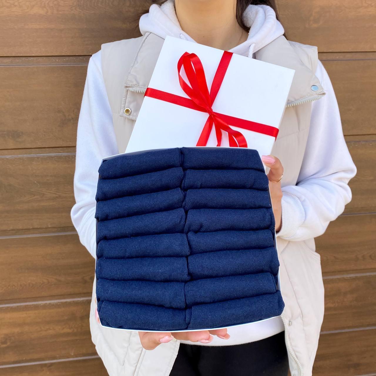 Комплект шкарпеток чоловічих коротких літніх синіх бавовняних повсякденних 41-45 16 пар для хлопців на подарунок BG, фото 1