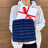 Прикольний комплект шкарпеток жіночих коротких синіх якісних 36-40 16 пар на подарунок жінці BG, фото 7