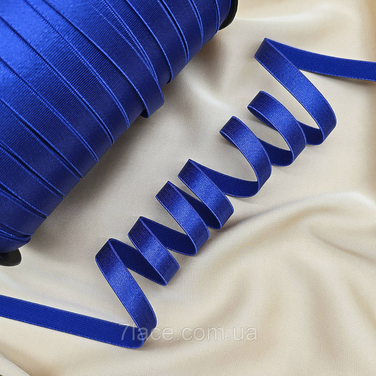 Бретельна гумка / ширина 1 см / колір ІНДІГО / замовлення від 1 метра, фото 1