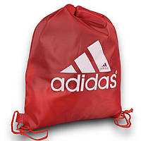 Рюкзак-мішок на шнурках, 31х42см, червоний, тканина поліестер, для взуття, речей чи м'яча