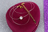 Леска Xuping Jewelry с кулоном 6 мм 40 см добавка 5 см золотистая