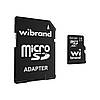 Карта пам'яті Wibrand microSDXC 64 GB class 10 UHS-I U1 + SD Adapter (WICDXU1/64GB-A), фото 3