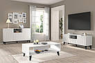 Журнальний столик Ravena PB 90x60 білий матовий/чорний BIM Meble, фото 4
