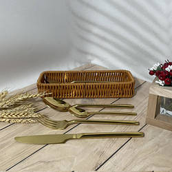 Набір столових приладів із нержавіючої сталі з 24 предметів ВС-81 золото