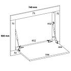 Журнальний столик навісний RAM DESK білий матовий BIM Meble, фото 6
