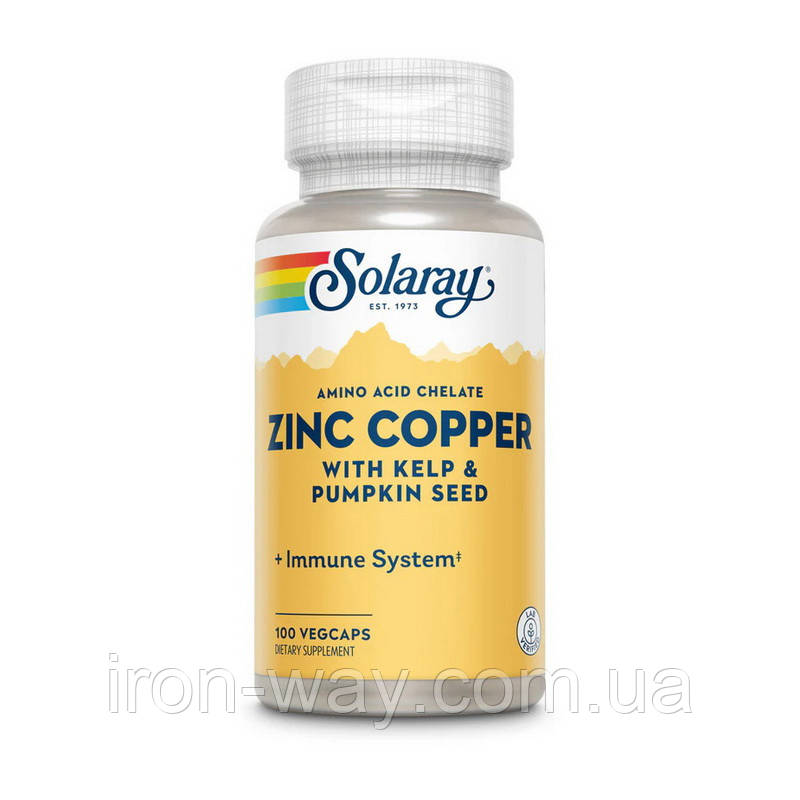Solaray Zinc Copper (100 veg caps)