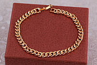 Браслет Xuping Jewelry панцирный гурмета 20 см 5 мм золотистый