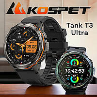 Смарт-часы Kospet Tank T3 Ultra мужские водонепроницаемые тактические с компасом GPS со звонком