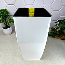 Подвійний вазон 13 л, Квадро Білий Алеана, фото 4