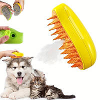 Самоочищающиеся массажная расческа 3 в 1+USB, щетка для ухода за домашними животными для кошек, паровая щетка для котов