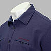 Сорочка чоловіча, приталена (Slim Fit) з коротким рукавом, Bagarda JP6514 NAVY-C.RED 93% бавовна 7% еластан, фото 2