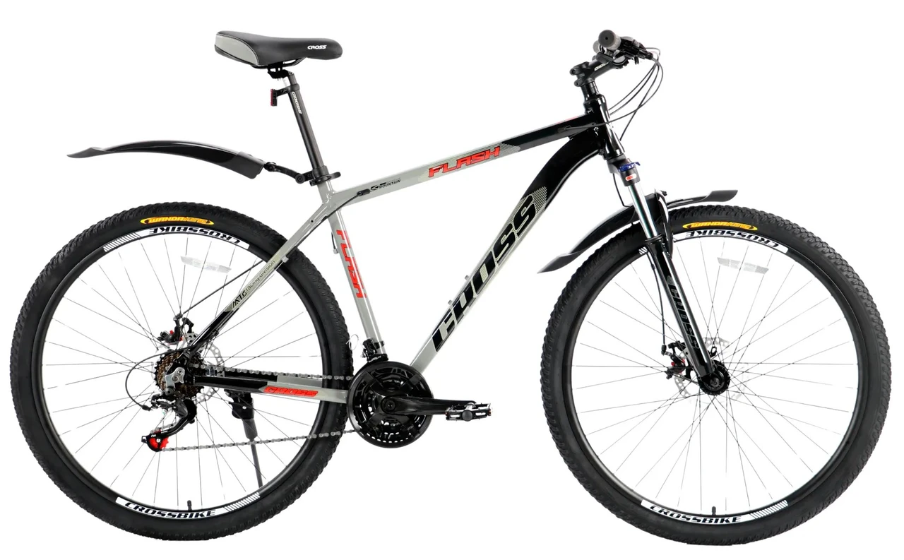 Велосипед Cross 27,5" Flash 2024 Рама-17" grey-black