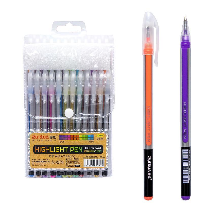 Набір гелевих ручок 24 кольори "Highlight Pen" HG6120-24