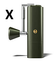 Ручна кавомолка Timemore X Safari Green з регулюванням рівня помолу, з конічними сталевими жорнами, алюмінієва