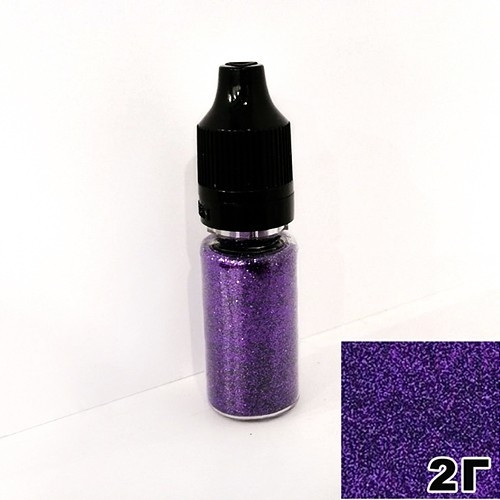 Блискітки Темно Фіолетові в пляшечці з дозатором 10 мл, глітер сухий, фото 1