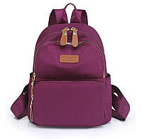 Рюкзак небольшой фиолетовый текстильный женский городской мягкий прогулочный