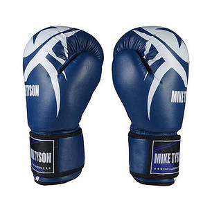Боксерські рукавички сині Mike Tyson PVC розмір 12 oz, фото 1