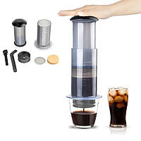 Кавоварка аеропрес Icafilas Travel Coffee Maker для фільтр-кави, портативна, Aeropress