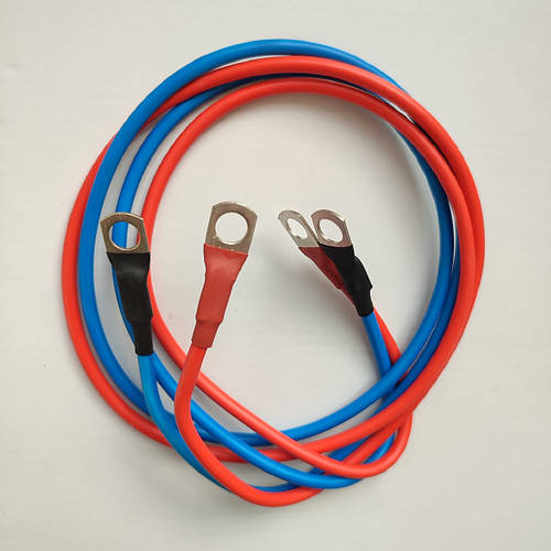 Кабель 6 мм2 длина 2х200см медный с кольцевыми клеммами под болт М6 для ...