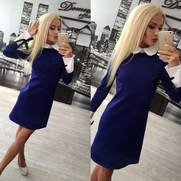 Сукня з білим коміром