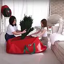 Сумка-чохол для зберігання штучної ялинки до 2 м червона, фото 3