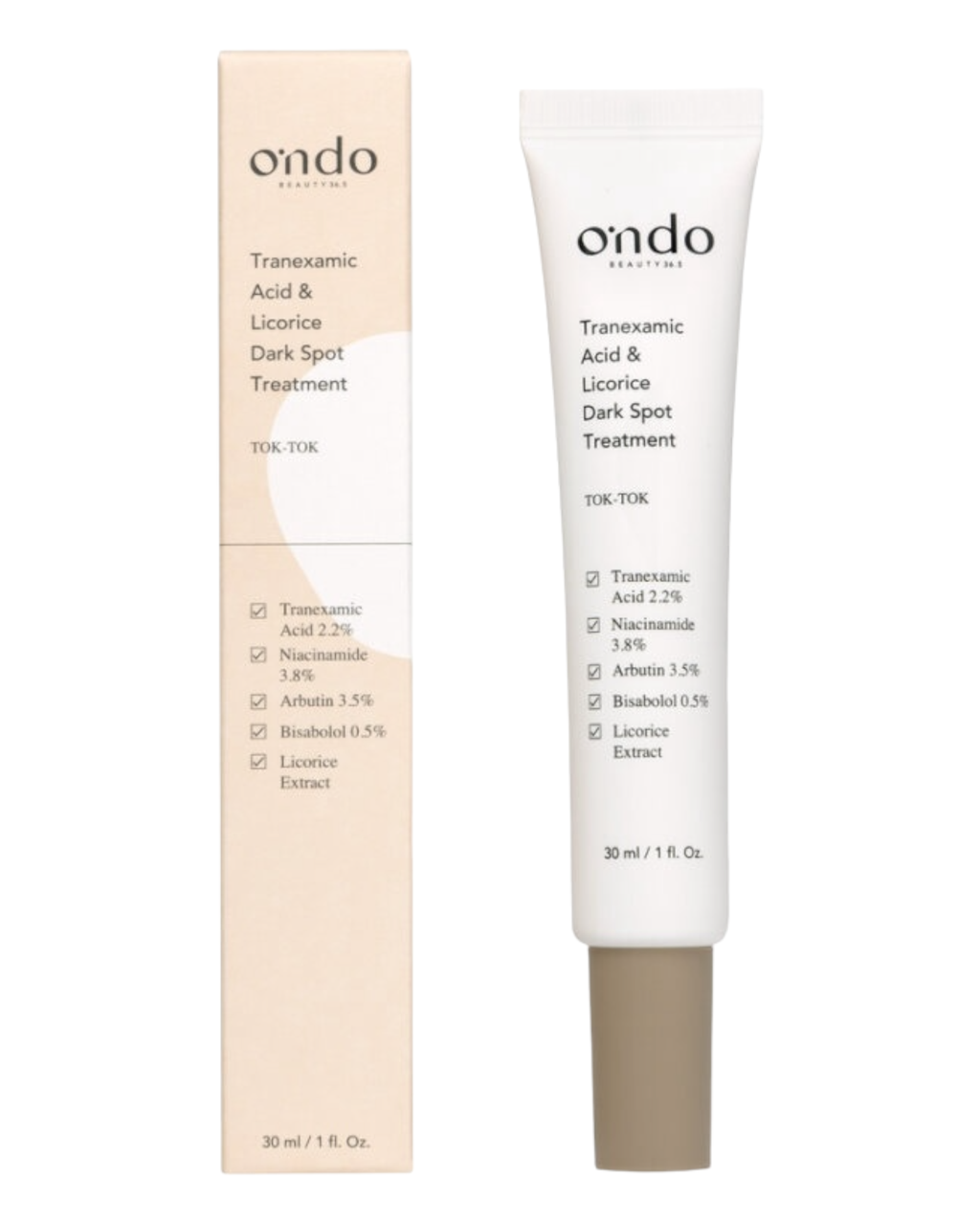 Сироватка-концентрат проти пігментних плям Ondo Beauty 36.5 Tranexamic Acid & Licorice Dark з транексамовою кислотою та арбутином